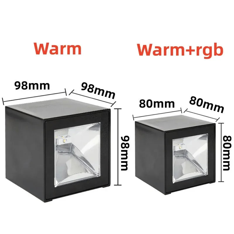 Solar Wall Light with Light Sensor, IP65, Warm White or RGB