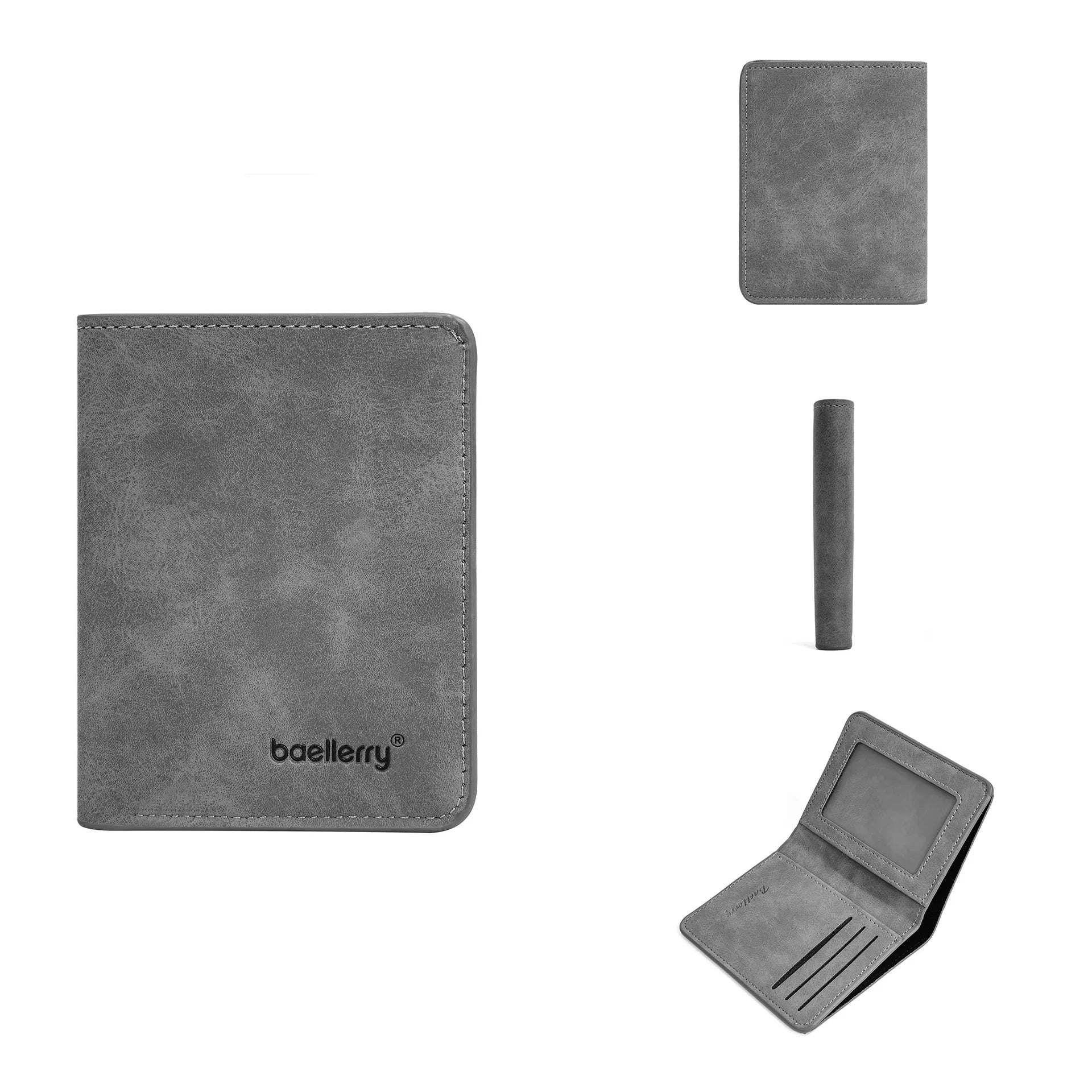 Thin Sanded Leather Multi-Card Driver's License Card Holder Simple Casual New Business Multi-Function Bifold Men's Short Wallet