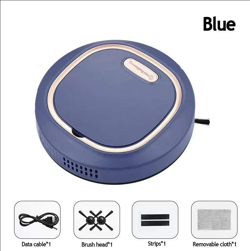 Mini Robot Vacuum Cleaner 3-in-1 Sweep Mop Quiet Cleaning