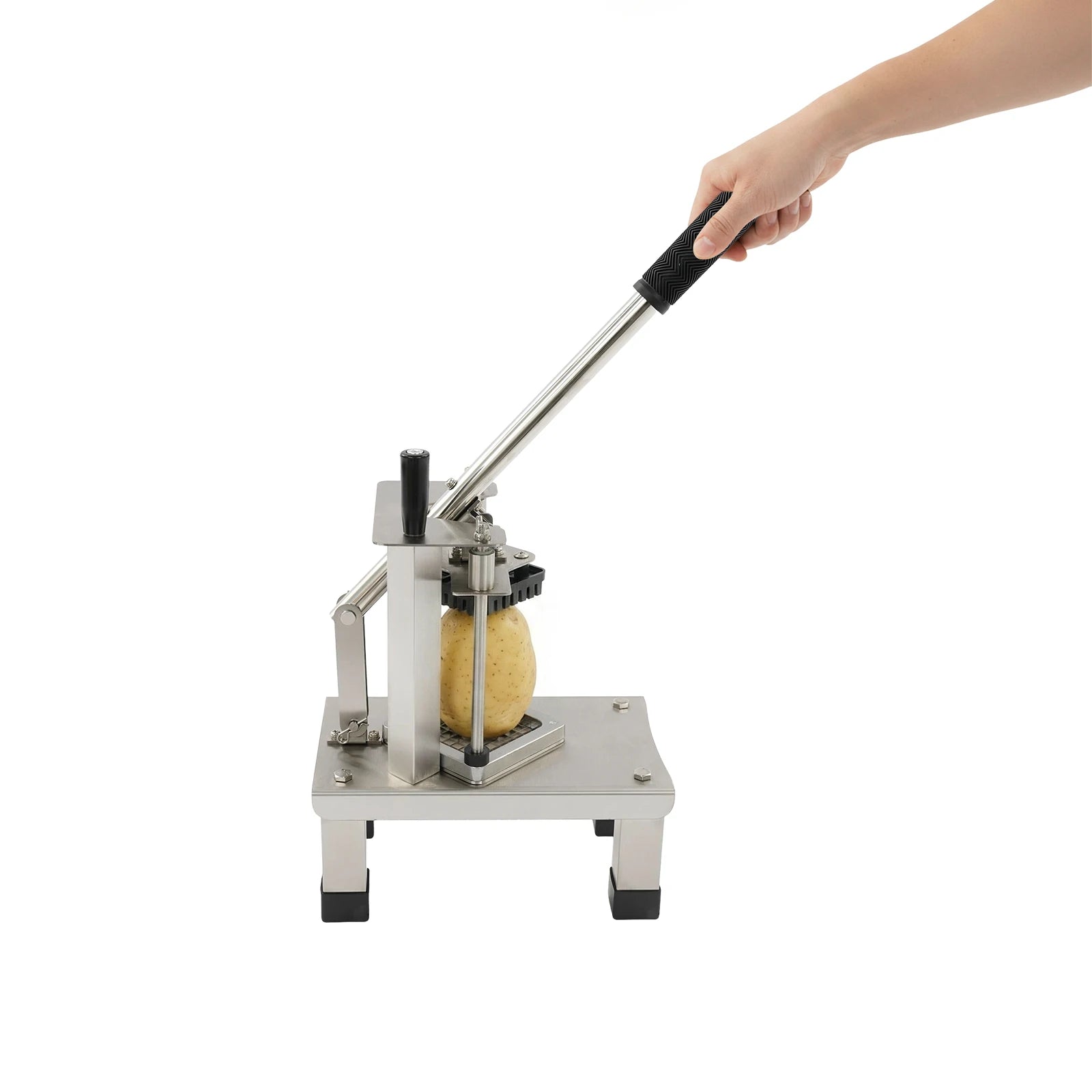 Commercial French Fry Cutter Kitchen Vegetable Dicer Multi-function Food Cutter with 3 Stainless Steel Blades for Home Restaurant