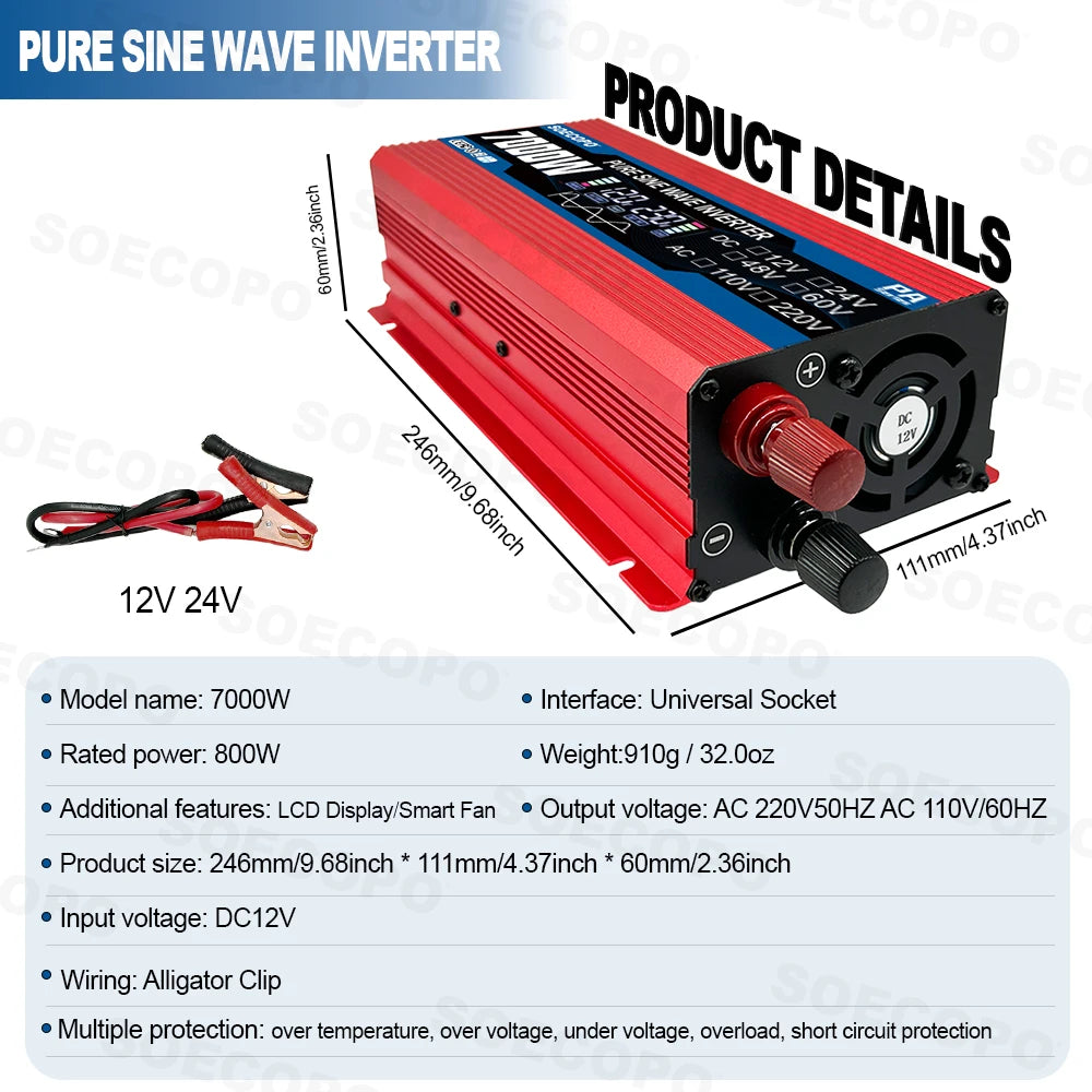 Complete Solar Kit with 800W Pure Sine Inverter & 20W Panel