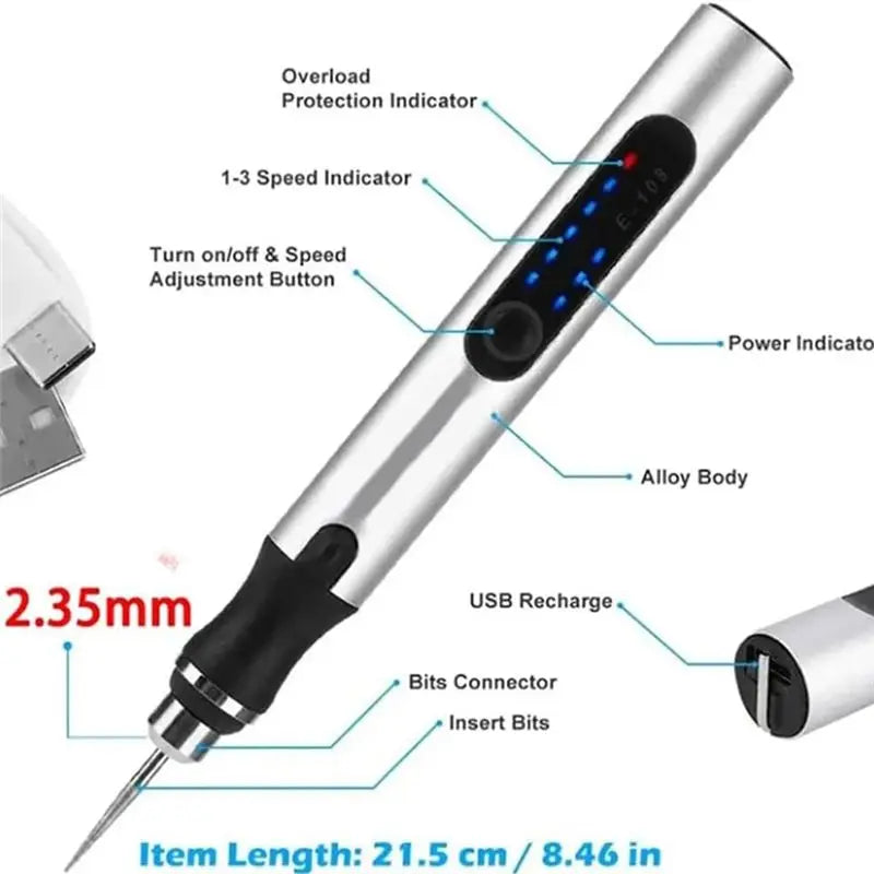 Kit di penna per incisione ricaricabile tramite USB