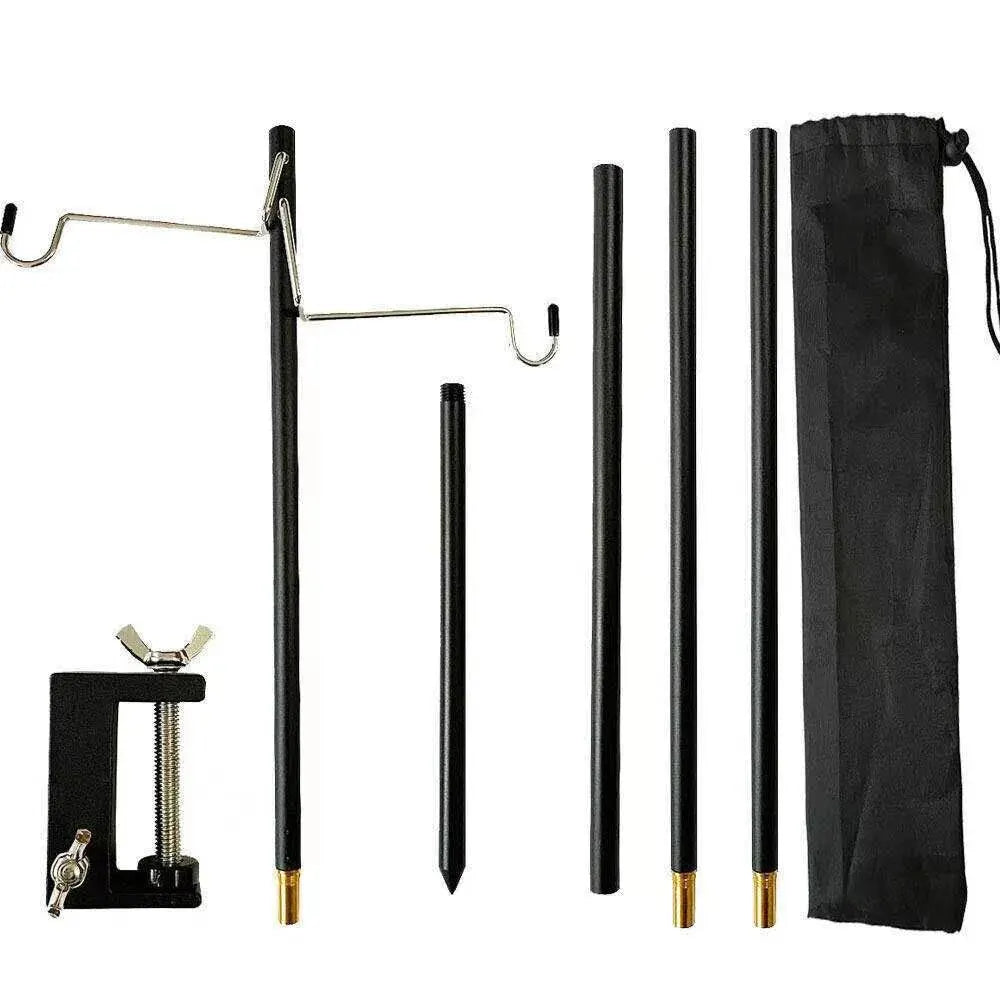 4-Section Camping Lantern Stand Aluminum Alloy Lamp Pole