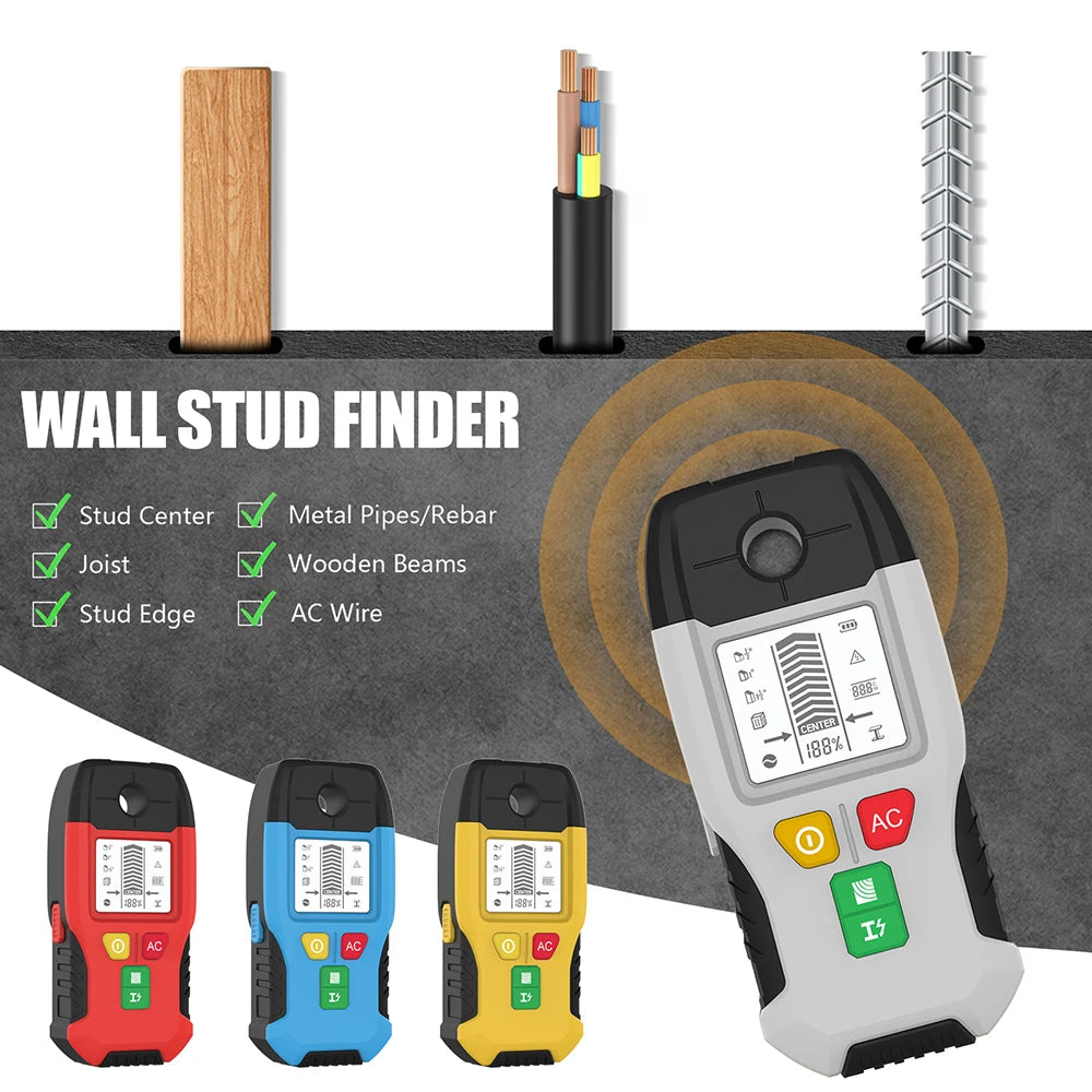 HW-100 Wall Stud Finder with Metal & AC Scan Modes