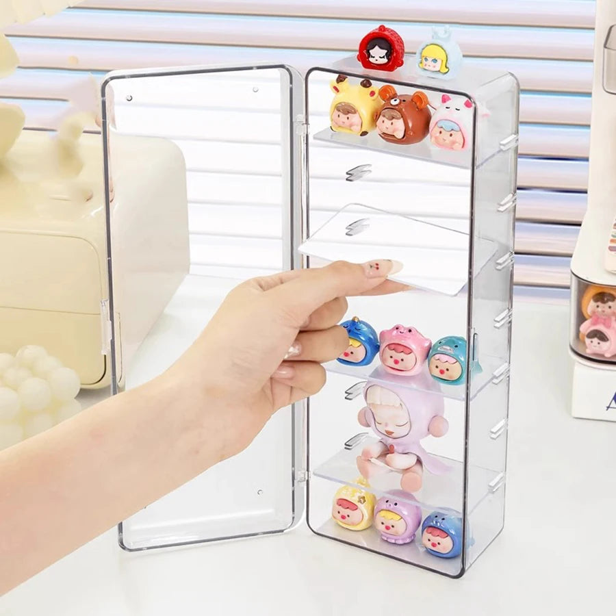 8-Tier Miniature Display Case with Clear Cover