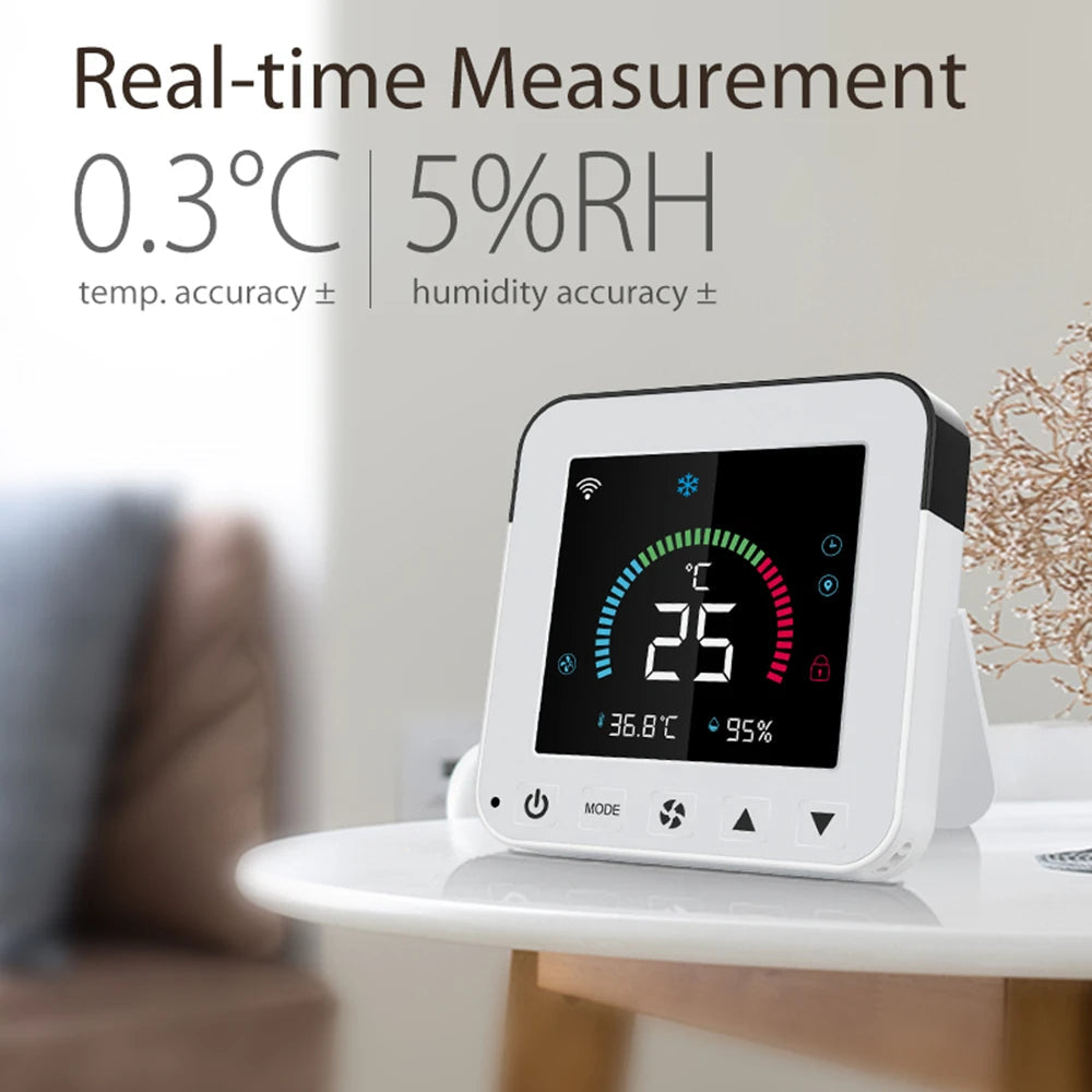 Tuya WiFi Air Conditioner Thermostat USB Power IR Temperature Humidity LCD Touch Screen Infrared Controller Google Home Alexa