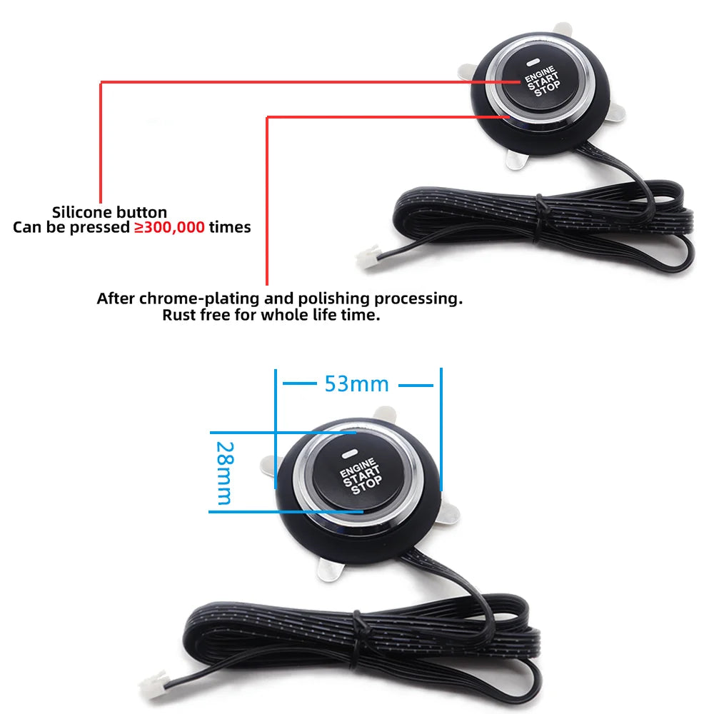 Car Alarm Keyless Entry & Remote Start System with Push Start