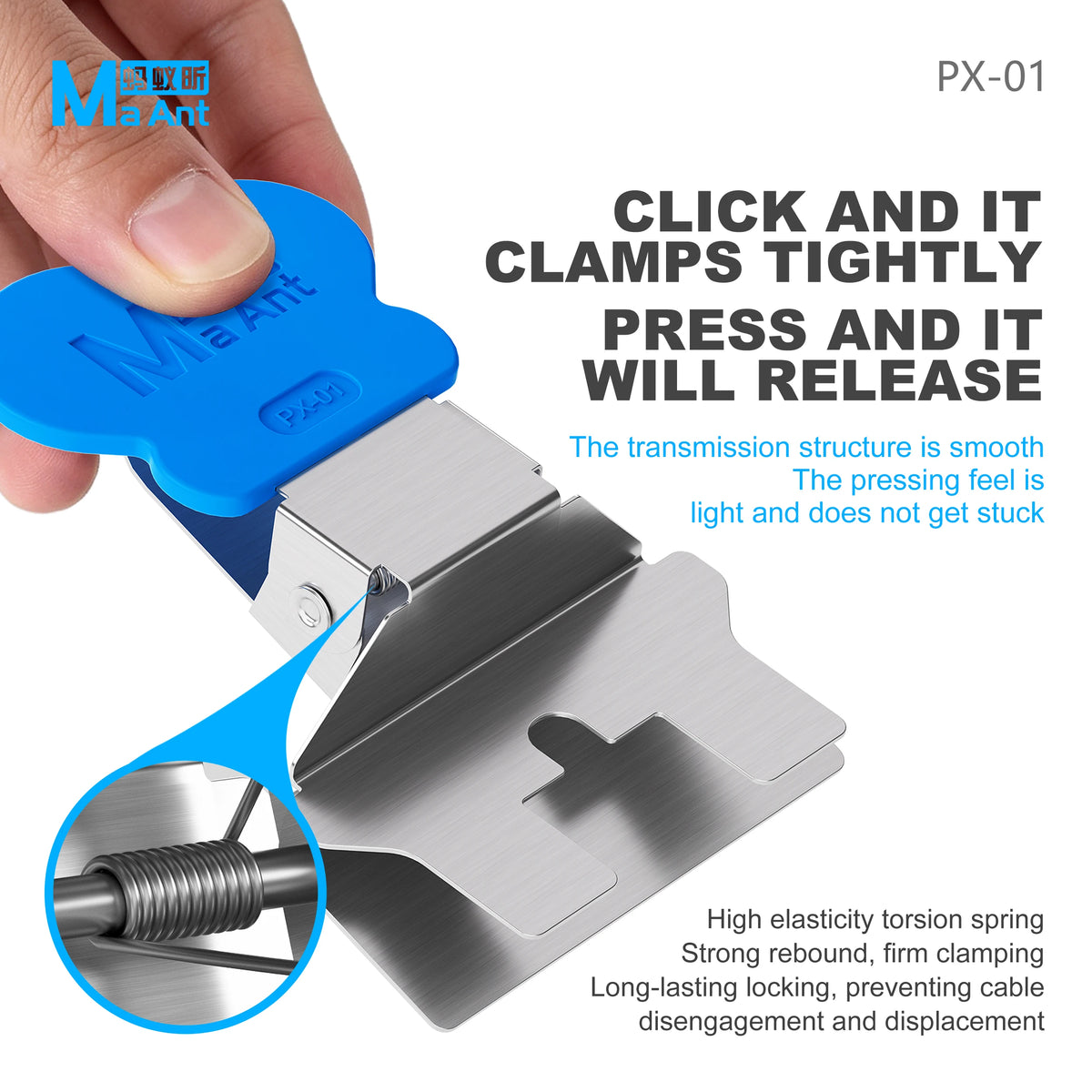 Clip de maintien pour câble flexible PX-01