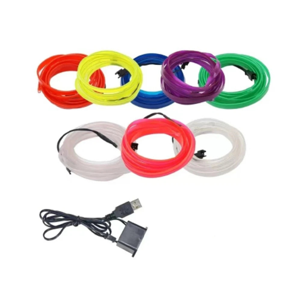 5V USB LED Strip Car Interior Ambient Light Tube