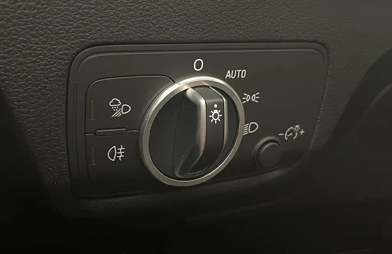 Headlight Adjust Switch Decoration Ring for Audi Interior Trim