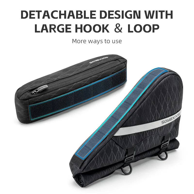 Waterproof Bicycle Triangle Bag 2-in-1 Detachable Bike Storage Pack