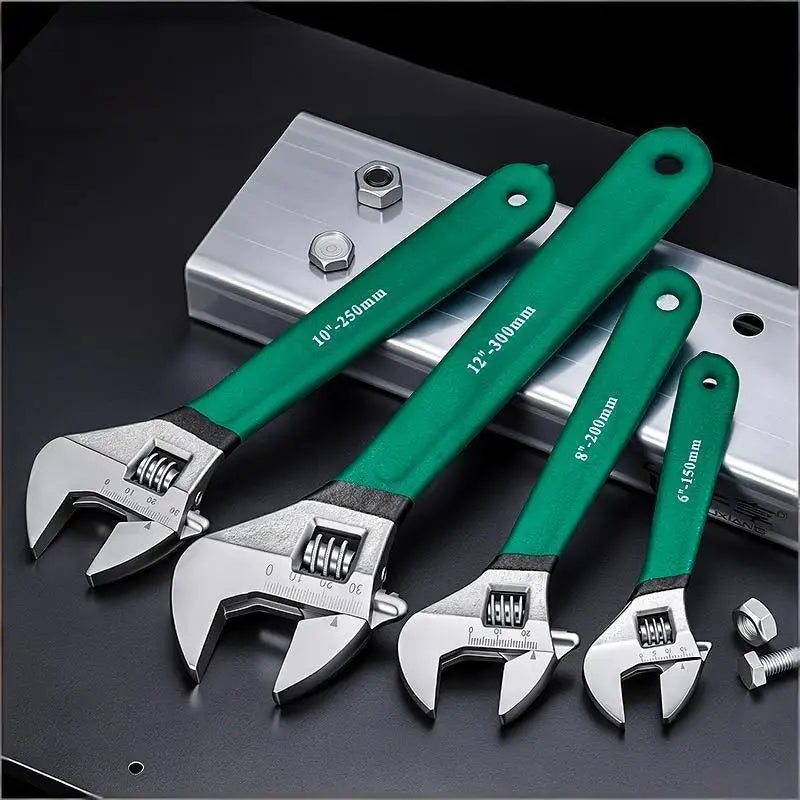 Carbon-Steel Adjustable Wrench - Size Options