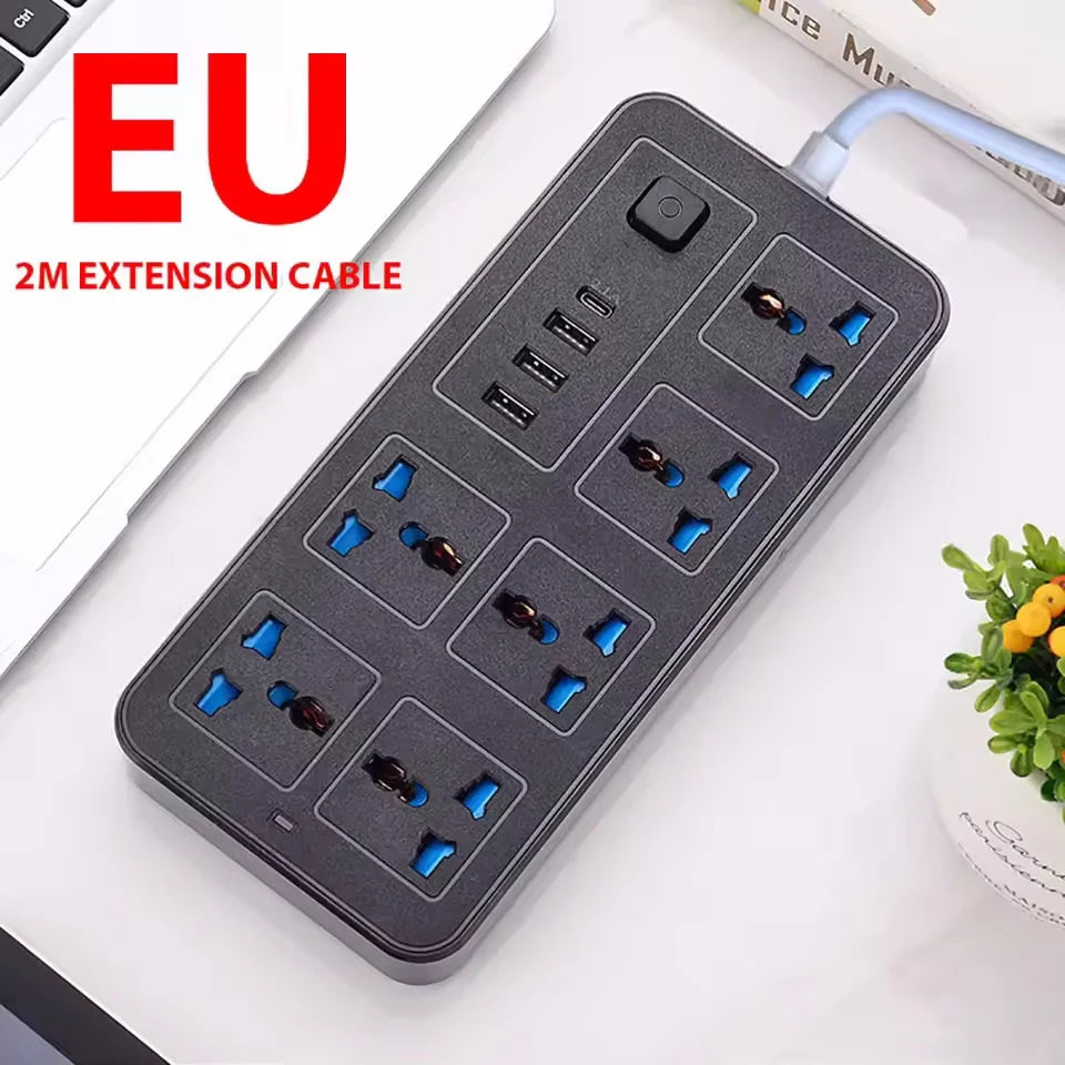 Extensão elétrica com USB e USB-C