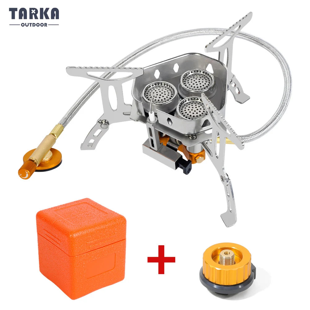 3-Head Gas Stove 5800W Folding Portable Camping Burner