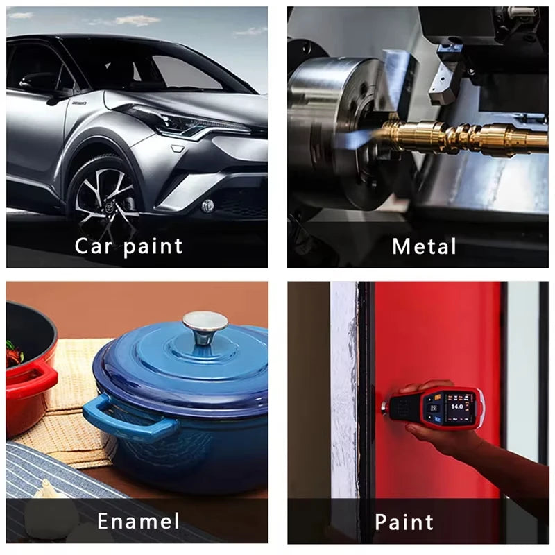 UNI-T UT343D Coating Thickness Gauge 0.1 Micron/0-1250um Automotive Paint Film Thickness Tester To Measure FE/NFE Paint Tools