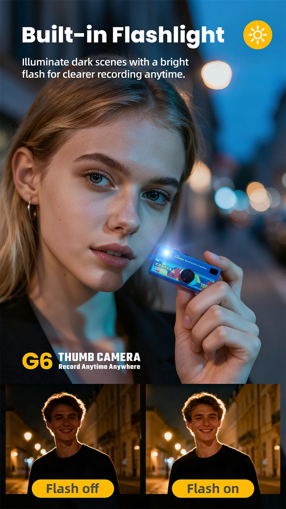 Mini Camera with 0.96-Inch Screen 1080P