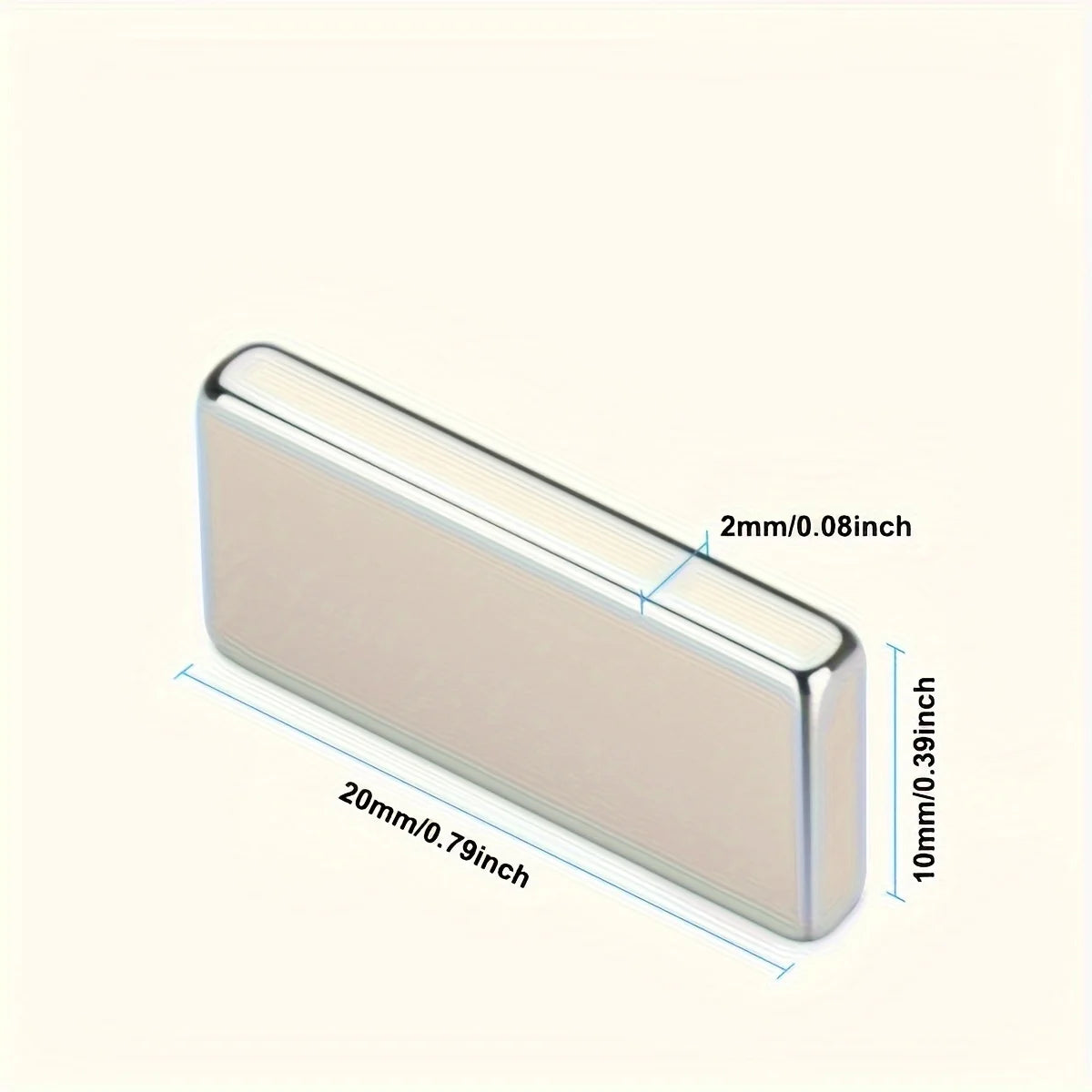 Rectangular Bar Magnet, 20 × 10 × 2mm