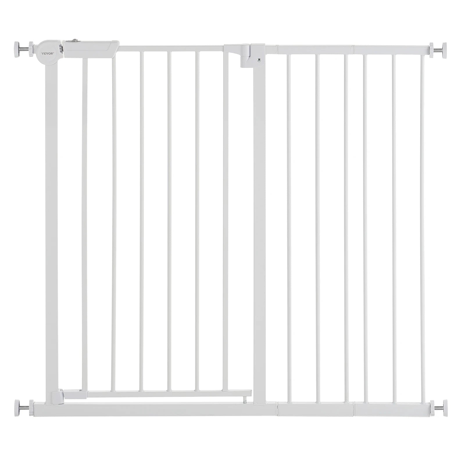 Adjustable Baby Gate with Auto-Close Door for Stairs and Doorways
