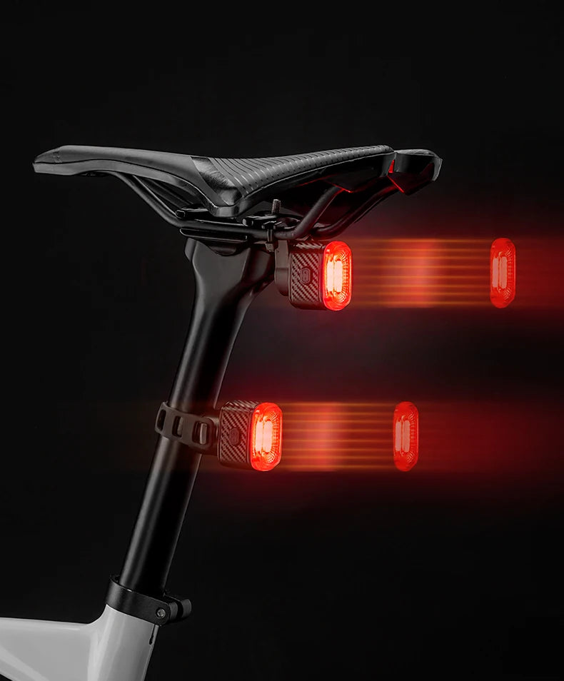 Smart Bicycle Brake Light with Auto Stop & USB-C Rechargeable