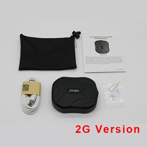 4G GPS Car Tracker with 5000mAh Battery, Waterproof, Shock Alarm
