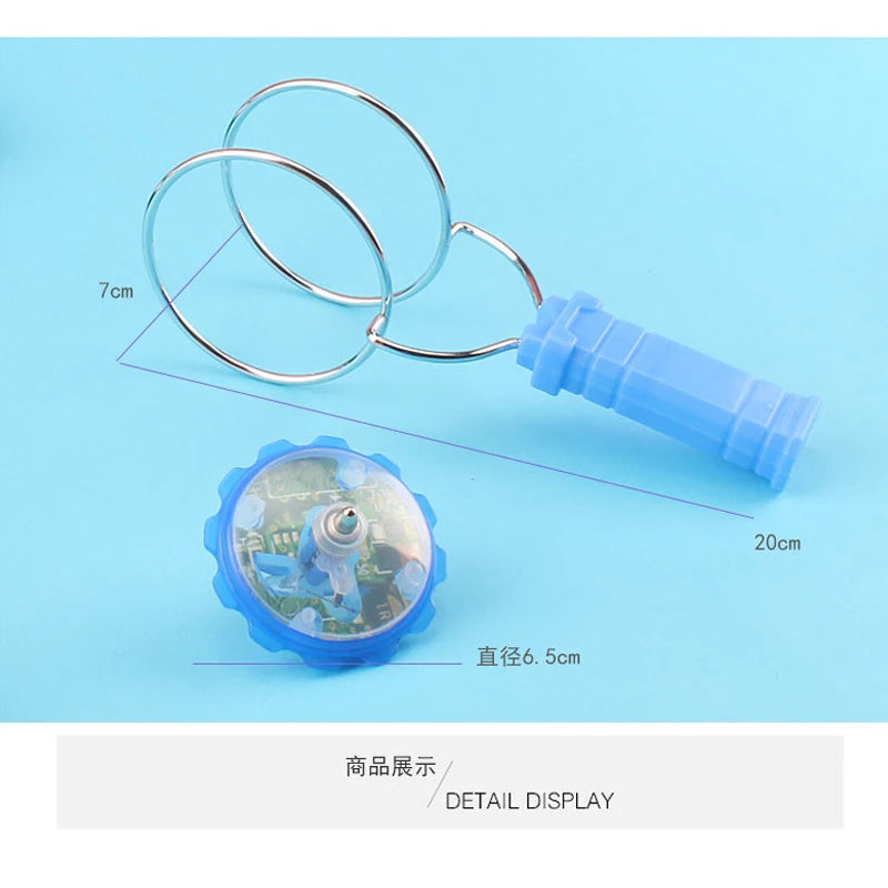 Led Magic Magnetic Orbit Spinning Top Toy Creative Hand Cranked Color Luminous Spinning Toys For Children Gifts