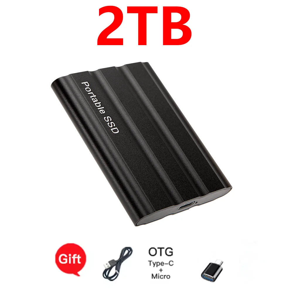 Reliable Slim Storage Device Portable External SSD 1TB 4TB 16TB 128TB High Speed for Notebook Laptop PC Usage