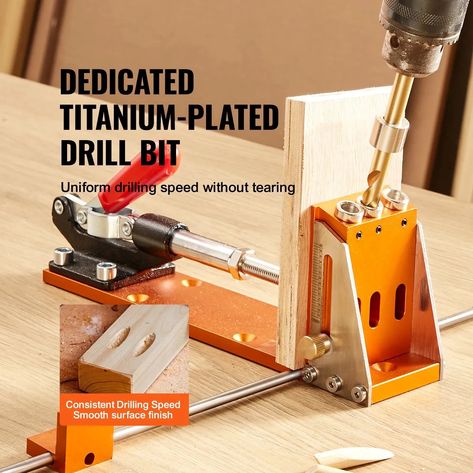 34-Piece Pocket Hole Jig Kit with C-Clamp and Drill Accessories