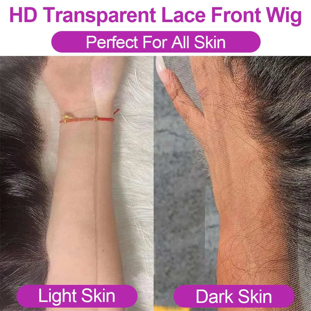 HD Chocolate Brown 13x4 Bone Straight Lace Front Wig Remy Brazilian 13x6x1 Lace Frontal Wigs For Women Human Hair Preplucked