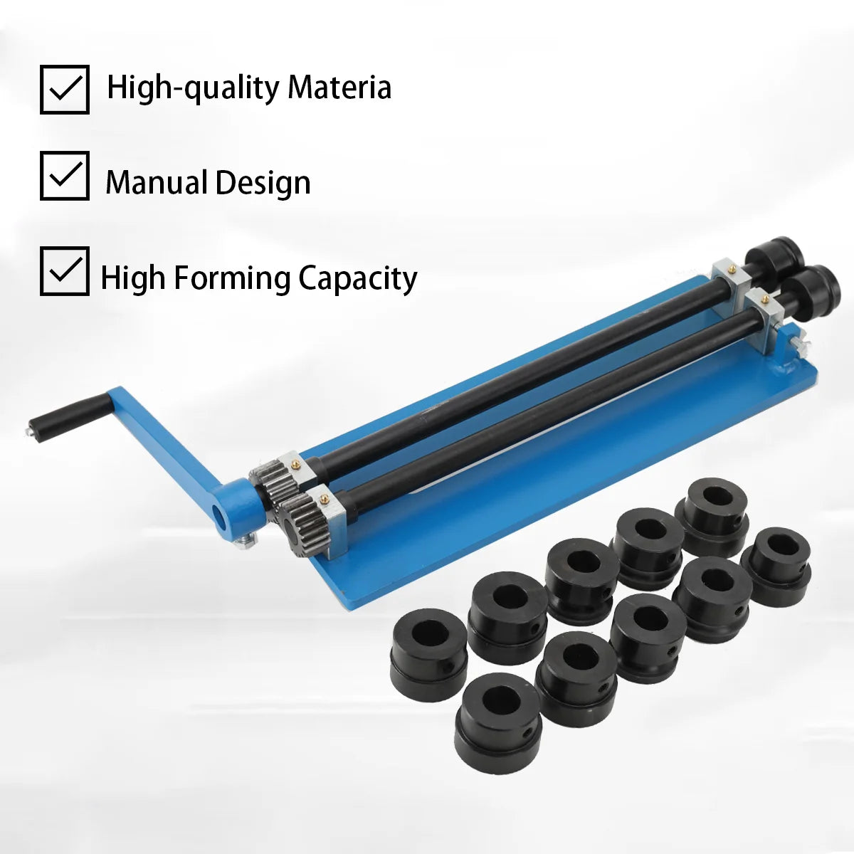 18-Inch Sheet Metal Bead Roller with 6 Dies Manual Forming Machine