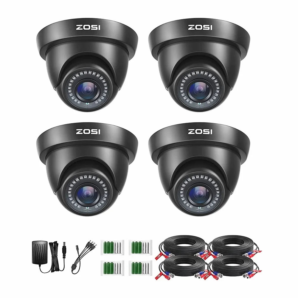 ZOSI 4-Pack 1080P Wired Security Cameras for Home CCTV