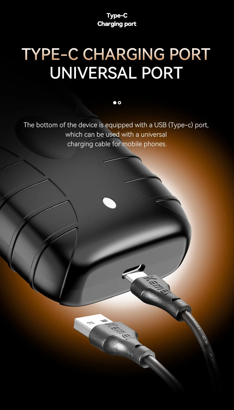 Kemei KM-1858 9000RPM 10W Hair Clipper,KM-264 Rechargeable Electric Trimmer,Original KM-T95 Shaver For Men Barber Clippers Kit