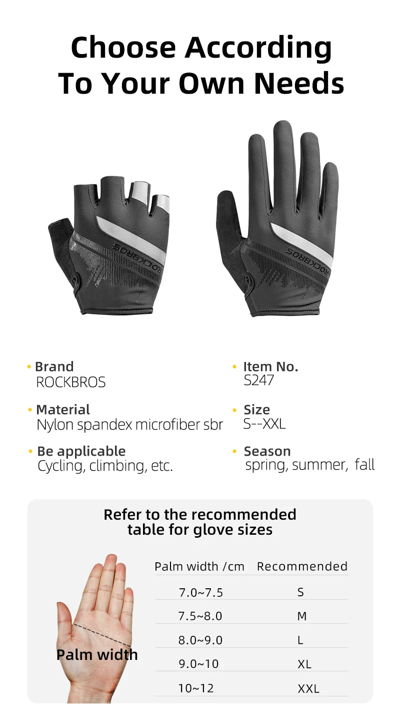 Half Finger Cycling Gloves for Spring and Autumn Riding