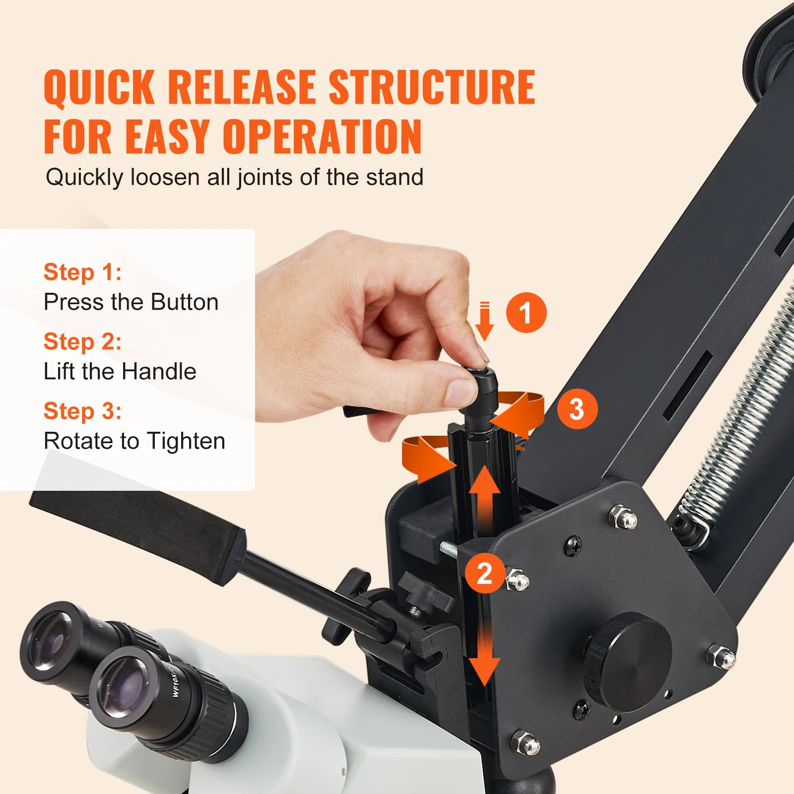 Microscope à bijoux multidirectionnel 7X–45X avec anneau lumineux LED