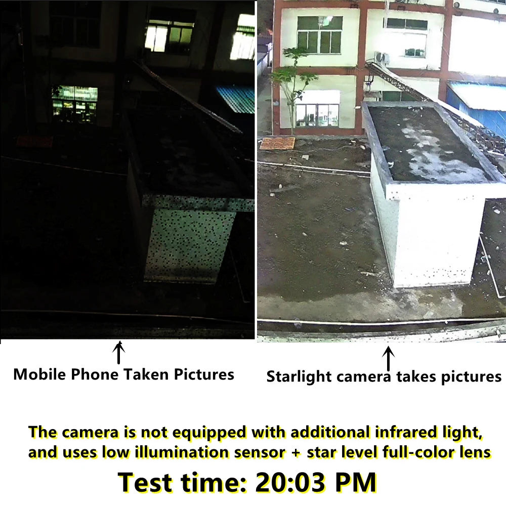 2MP IMX307 Starlight Teljes Színes Éjjellátó Vezeték nélküli IP Kamera