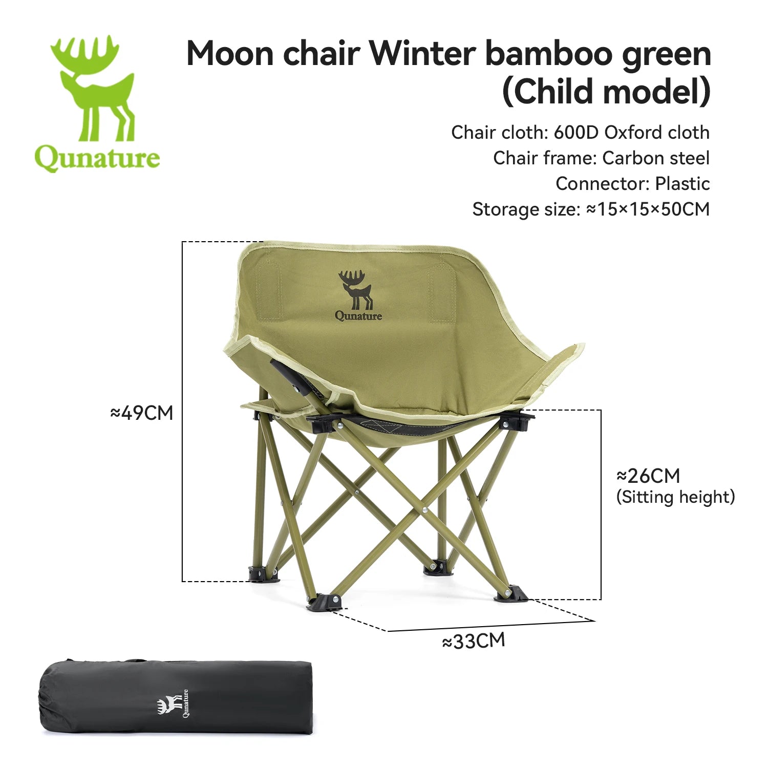Folding Camping Chair Portable Steel Frame Picnic & Travel Seat