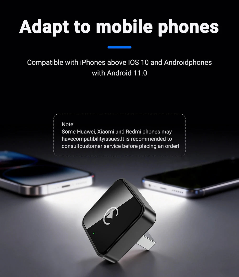 XUDA New Wireless Android Auto Adapter Smart Mini Box Plug And Play Universal For VW Toyota Nissan Honda Ford Benz 2025