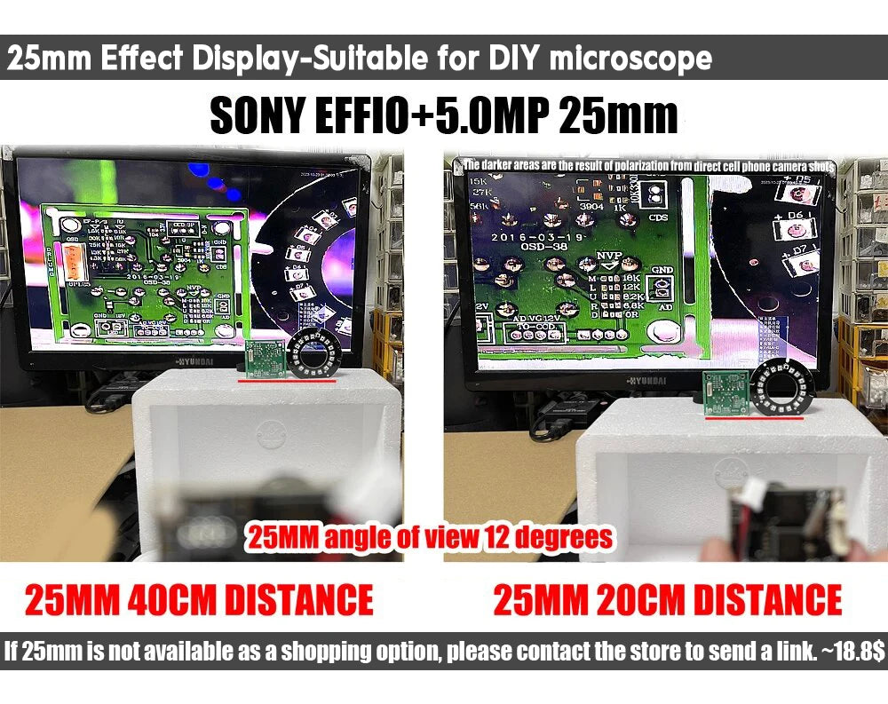 Kit module caméra CCTV Sony Effio 800TVL LowLux 0,001 lux