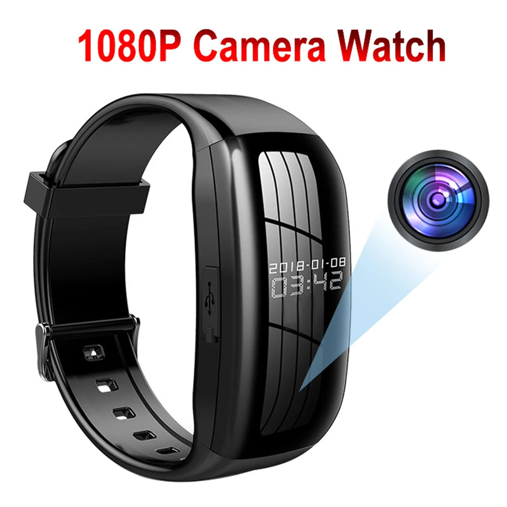 256GB Mini Camera Watch Audio Video Recording Bracelet USB Flash Driver Dictaphone Noise Reduce Sound Recording Wristband