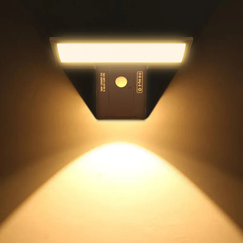 90-LED Solar Motion-Sensor Wall Light