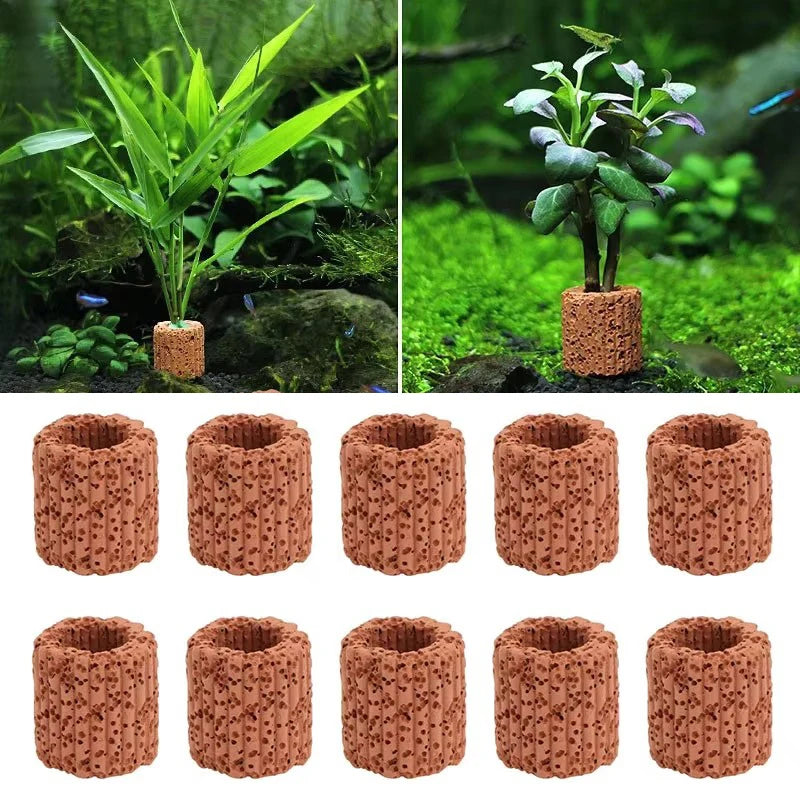 Ceramic Aquarium Plant Rings, 10 or 20 Pieces