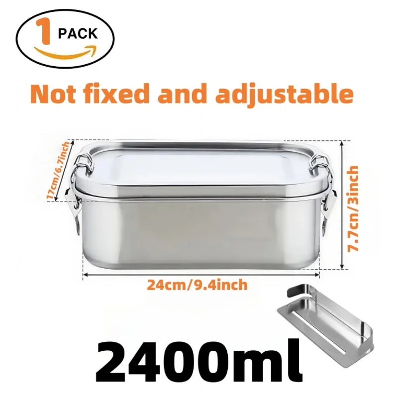 Stainless-Steel Lunch Containers, Size/Bag Options