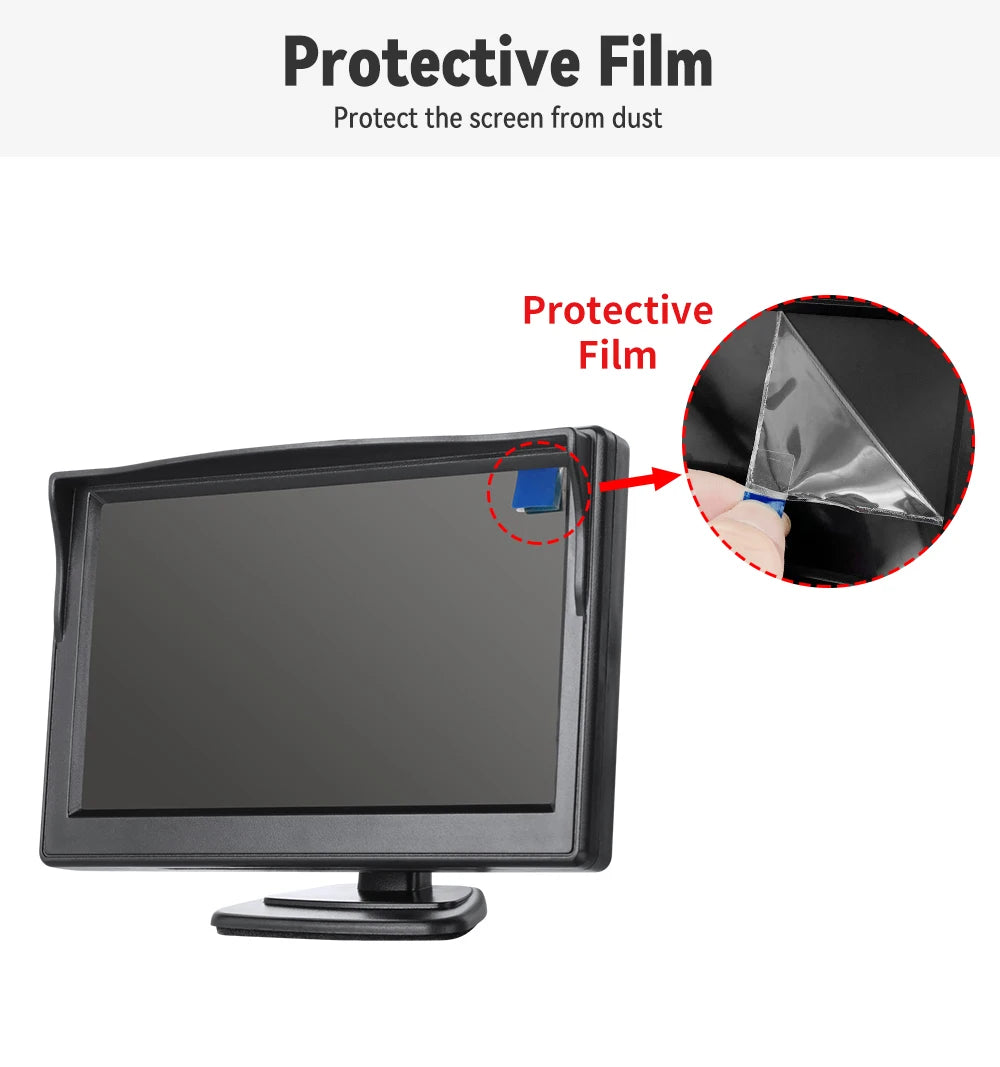 Kit caméra de recul avec moniteur et vision nocturne (4,3-7")