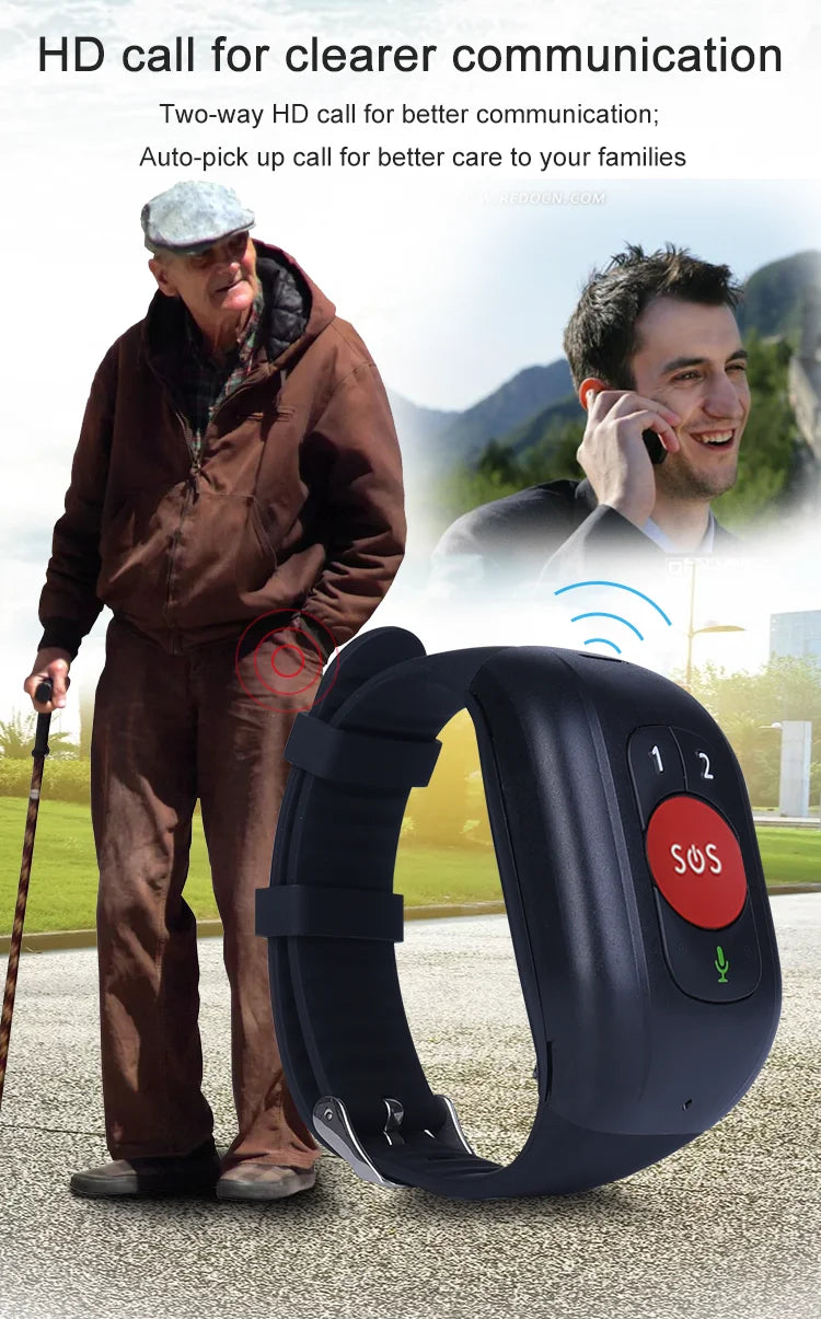 Ηλικιωμένος 4G SOS GPS Ρολόι Παρακολούθηση καρδιακών παλμών Αίματος Παίρνει Μέτρηση Πίεσης Κραδασμών Κίνηση Κλιμακώμενο Έκτακτης Αίτησης