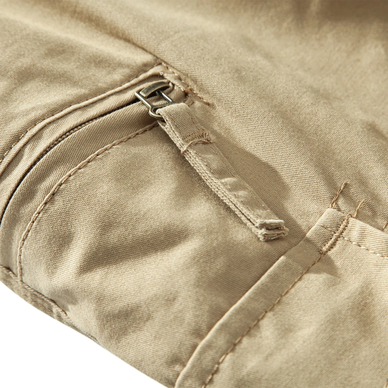 Men’s Cotton Cargo Shorts with 7 Pockets and Loose Fit