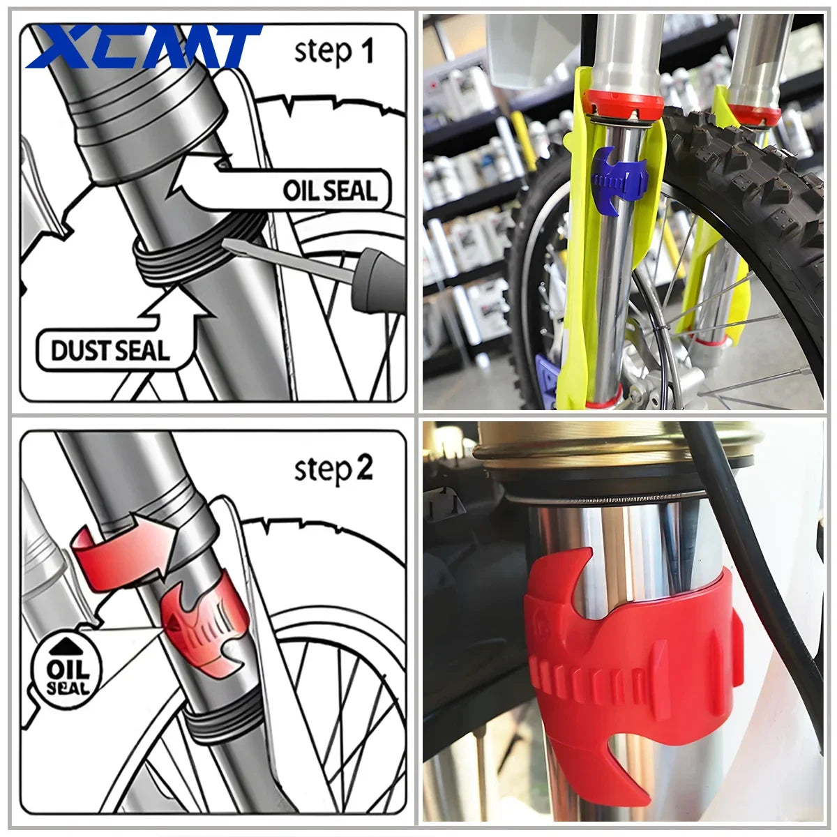 45-55mm Motorcycle Oil Seal Fork Cleaner MotorBike Shock Absorber Oil Seal Cleaning Tool For Kawasaki KTM YAMAHA HONDA SUZUKI