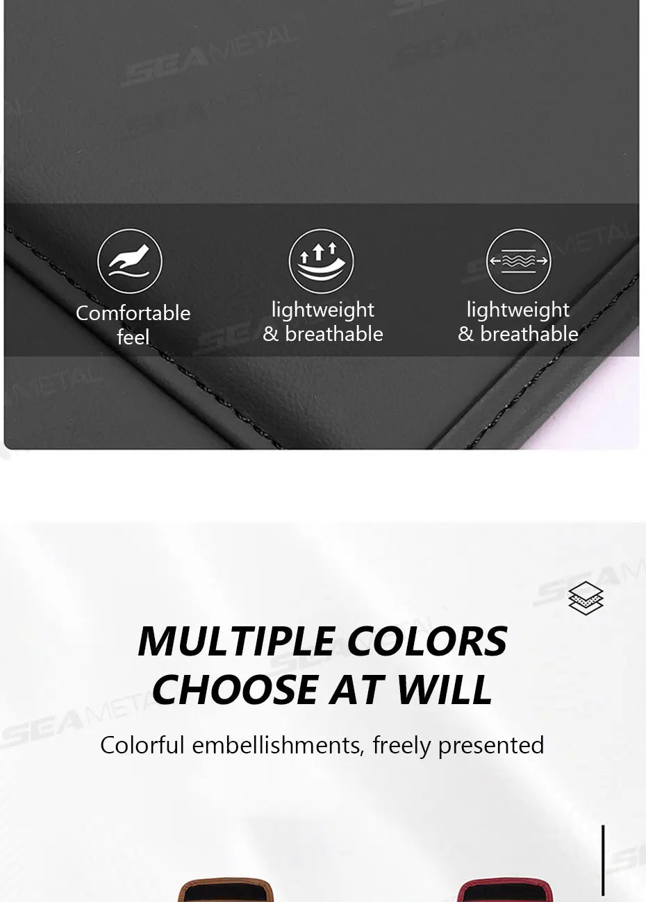 SEAMETAL Car Headrest Cover Wear-Resistant Leatherette Car Seat Pillow Protector Skin-Friendly Anti-Scratch Protection Cover