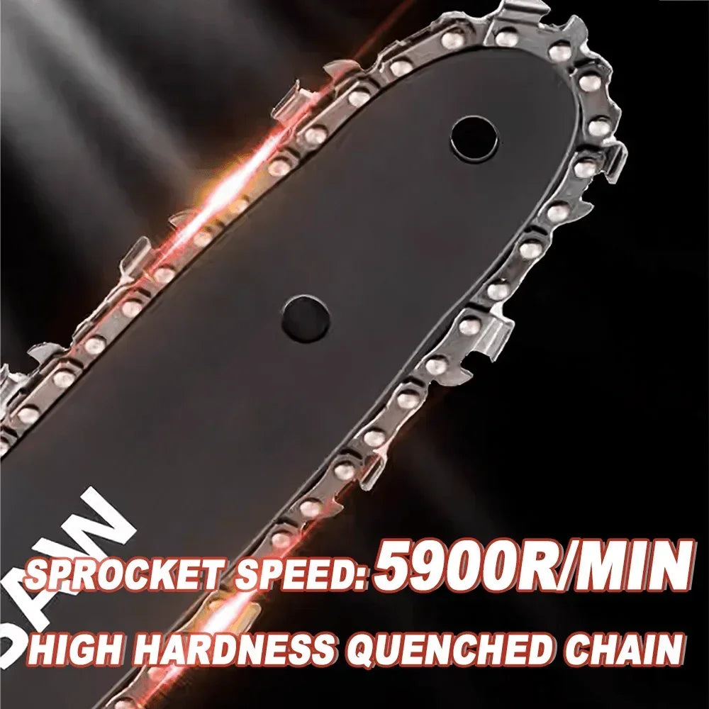 12 Inch Brushless Electric Chainsaw LED Display Cordless Saw Wood Logging Cutting Power Tools For Makita 18V Battery(No Battery)