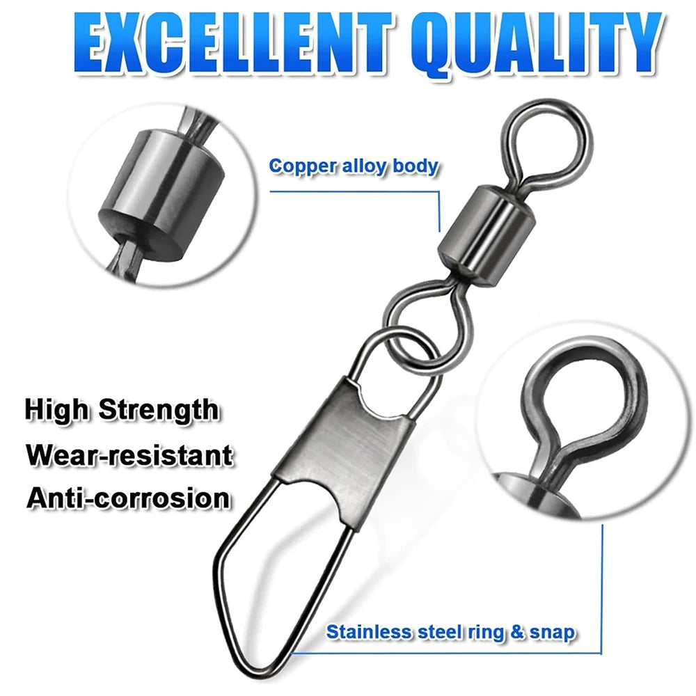 A-Type Fishing Hook Connectors — Pack of 100