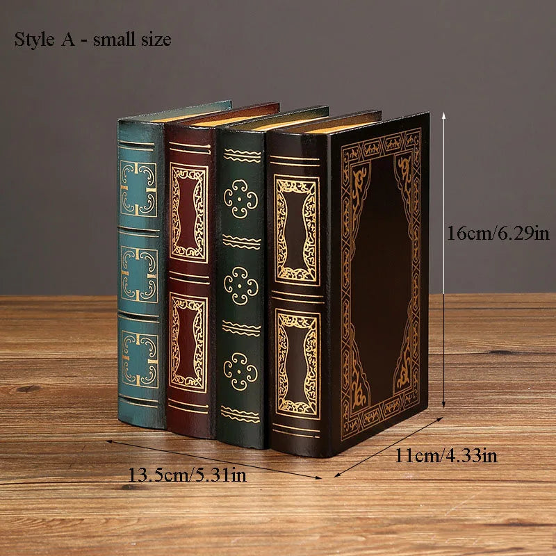 Scatola portaoggetti a forma di libro vintage con coperchio