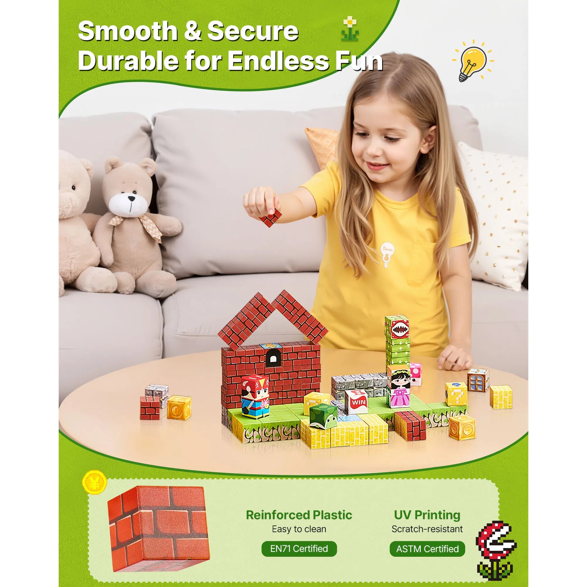 100PCS Magnetic Building Blocks Set for Creative STEM Play